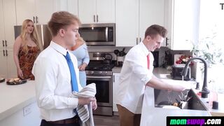 MomSwop - Giant Ass Moms Rewards Their Boys after Surprise Dinner