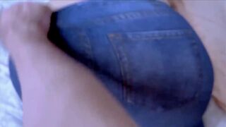 Huge Ass BBW Chubby Wearing Very Tight Jeans - Slut milf fucking doggystyle big cock guy - 4 image