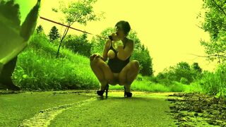 When the stupid slut collects her rewards at the end of the day