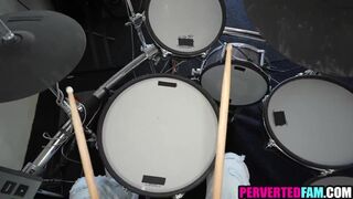 Chubby step mom can't resist step son's cock