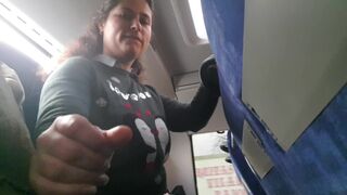 Voyeur seduces Milf to Suck&Jerk his Dick in Bus