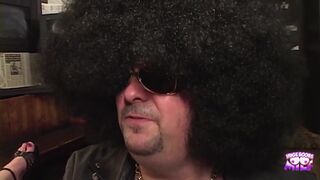 A Blonde Chick with Big Fake Tatas Gets Boinked by the Fat Bar Owner