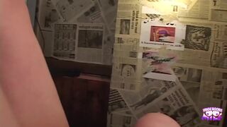 A Blonde Chick with Big Fake Tatas Gets Boinked by the Fat Bar Owner