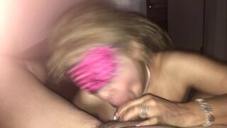 Colombian bitch sucking my dick very hard