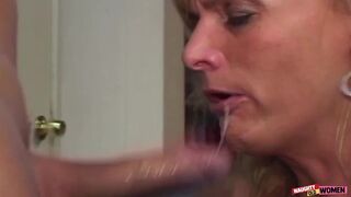 Kinky Blonde Auditions for a Hardcore Deepthroat Scene and Shows Her Employer Her MILF Skills - 10 image