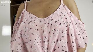 Preparing for my date in a sexy mini dress