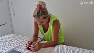 Amateur wife is enjoying her own Sybian sex machine video and get two huge body shaking orgasms