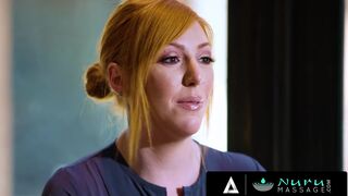 NURU MASSAGE - Big Titties MILF Lauren Phillips Gets Her Wet Pussy Fucked After Body Sliding A Cock