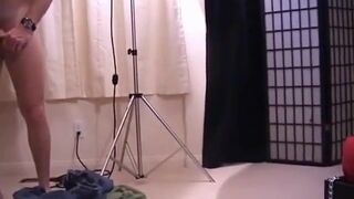 Babe in heels deep throats and takes dick in her house