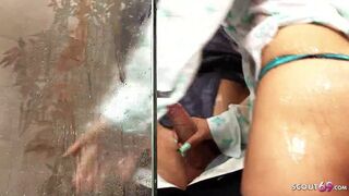 Wet CFNM Clothed Sex in Shower for sexy MILF Romana Ryder