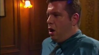 Big dick between the lips of perfect MILF perky brunette with great breasts