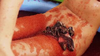 Chloe Conrad And Leila Bee Masturbate In A Pool Of Strawberry Jelly