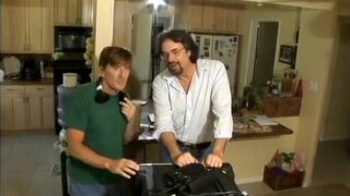 Lesbian babes kissing, sucking and fucking for the camera on the sofa