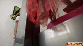 Naughty bitch gets fake boobs fucked