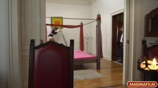 Naughty bitch gets fake boobs fucked