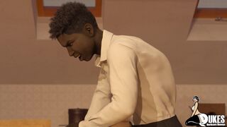 Blackmailing my step moms friend for that big black ass