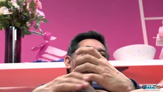 Beautiful MILF sharing a big thick dick with another babe