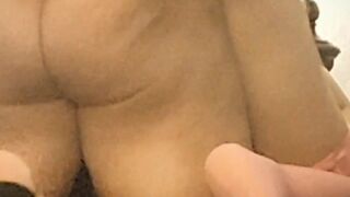 Rick Jones fucking his hot busty blonde wife, Lea-Ann C, and she swallows his how white cum