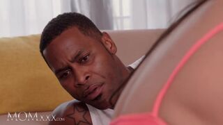 MOMxxx Big tits brunette stepmom Chloe Lamour passionate hardcore sex and creampie with BBC