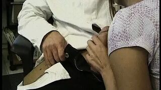 Hot milf goes to the doctor and can't resist giving the pussy to the doctor to fuck