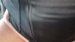 Tight skirt on sexy MILF's ass and dick in her open pussy