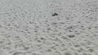 ON THE BEACH WITH HIS STEPMOTHER WHERE SHE MASTURBATES