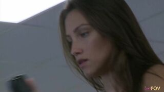 Pretty brunette chick gets her pussy eaten out by a friend