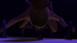 Slut training with 4 Dildos at the same time