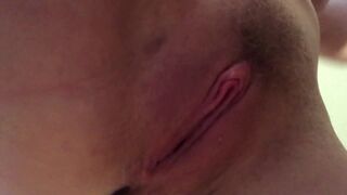 Rubbing,teasing and cum on hairy pussy compilation