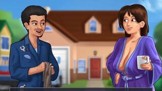 Summertime Saga: StepMom Gives A Handjob To Her StepSon In The Car-Ep 172 - 5 image