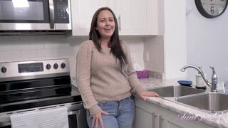 AuntJudys - 43yo Big-Booty MILF Brandii Banks Sucks Your Cock in the Kitchen