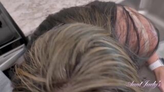 AuntJudys - 43yo Big Ass MILF Brandii Banks Sucks Your Cock in the Kitchen - 6 image