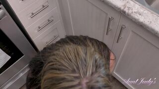 AuntJudys - 43yo Big Ass MILF Brandii Banks Sucks Your Cock in the Kitchen - 8 image