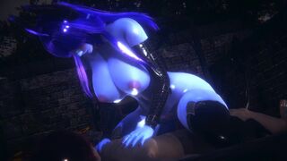 SUCCUBUS DOMINATES A GUY, RIDING A BIG DICK | 3D Animation