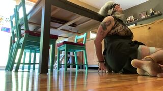 tied and gagged in fishnets - 12 image