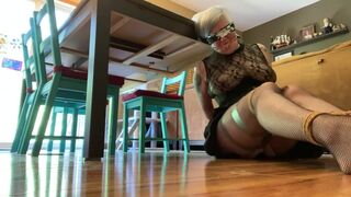 tied and gagged in fishnets