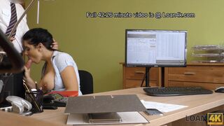 LOAN4K. Clerk takes edge of the MILFs need to nail her butthole