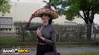 BANGBROS - Cinco De Mayo Bus Fuck With Brunette MILF Becky Bandini And A Very Enthusiastic Tyler Steel