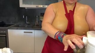 The austrian milf with 38F silicone boobs