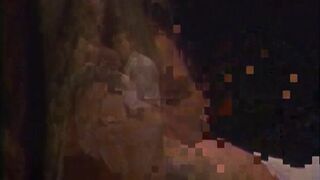 Horny bitch standing on the wall and get ready to get her ass licked