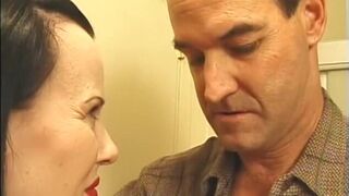 Leggy brunette with great tits fucked in her hairy pussy after blow job on sofa - 13 image