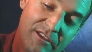 Leggy brunette with great tits fucked in her hairy pussy after blow job on sofa