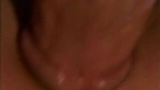 Horny bitch in the sofa takes cock in bung hole and cunny before getting creamed