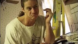 Sexy brunette and her blonde girlfriend are joined to a hung stud in bed