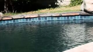 Anal loving redhead with huge breasts loves getting pounded on the kitchen bench