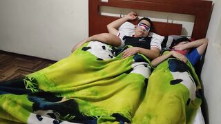 We entered a house and Sugar was there with his two wives, we ended up fucking the two wives.