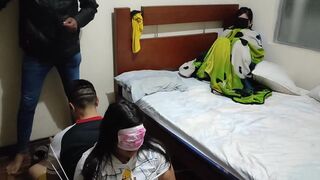 We entered a house and Sugar was there with his two wives, we ended up fucking the two wives.