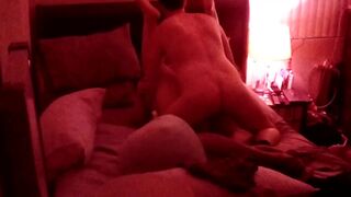 Homemade PAWG Milf Redhead Red Light Fuck Session