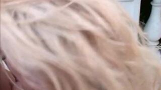 MILF whore with huge tits takes a good ramming in her arse and pussy by the pool