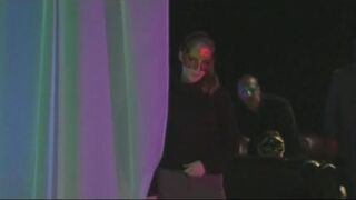 Sexy busty blonde gets jizz on her chest after taking a cock in the ass